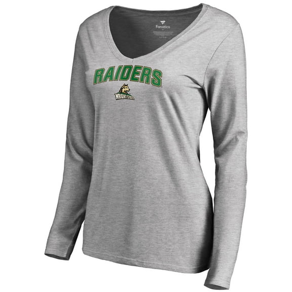 Women's Ash Wright State Raiders Proud Mascot Long Sleeve T-Shirt
