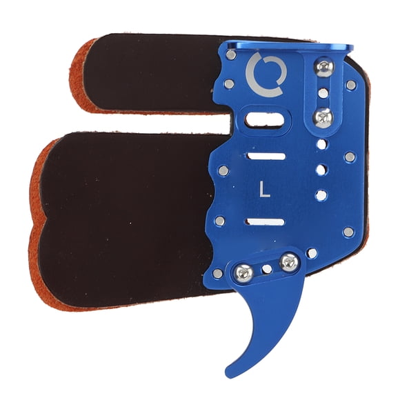 Archery Finger Tab, Archery Finger Tab Right Hand Sweat Resistant Protecting Fingers Blue Rustic for Shooting Practice for Hunting Enthusiasts M Fits 18-19CM Palm Bottom to