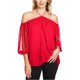 thumbnail image 1 of 1.STATE Blusa de punto transparente para mujer, roja, mediana 1.STATE Tejer, 1 of 1