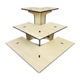 thumbnail image 4 of Tnarru Rack Stand for Retail Counter Riser for Display Modern 3 Layers Wood Display Riser 3 Step Corner Display Rack for Dolls, 4 of 8