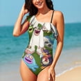 thumbnail image 3 of My Singing Monsters Women's One Piece Swimsuits Ruffle Swimwear Bathing Suits Tummy Control Swim Suit S, 3 of 6