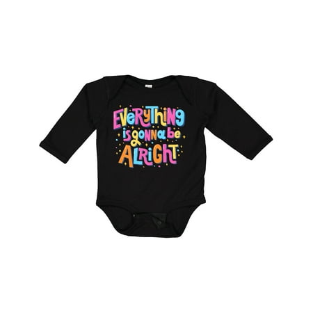

Inktastic Everything is Gonna be Alright Inspirational Quote Boys or Girls Long Sleeve Baby Bodysuit