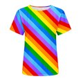 thumbnail image 5 of Otvok Tee for Women Short Sleeve Tops Casual Loose Colorful Print Summer Ladies Multicolor T-Shirts, 5 of 6