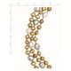 925 Argent Sterling 7-9mm FW Perles de Culture 3 Brins Collier – image 3 sur 3
