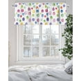 thumbnail image 5 of Curtain Valance for Windows,Cartoon Watercolor Wave Point Kitchen Valances Rod Pocket Short Curtains,Blue Pink Green Polka Dot Window Treatment Panel for Bedroom Bathroom 42x12in, 5 of 9