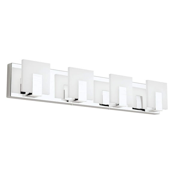 Aipsun 4 Lumières Modernes LED Lumière de Meuble-Lavabo pour Salle de Bain Blanc Givré Acrylique chrome Haut et Bas Luminaires Muraux de Salle de Bain sur Miroir (Lumière Blanche 6000K)
