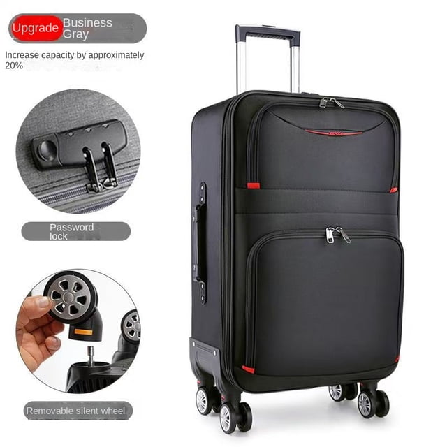 Maleta de tela impermeable de gran capacidad, caja combinada de tela Oxford, cubierta de carrito con ruedas Universal extraíble de 20/22/26/28 pulgadas