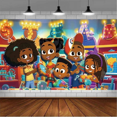 Super Sema Backdrop Banner Party Supplies Poster Movie Theme Background for Photography Birthday Decorations