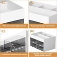 thumbnail image 6 of Marbrasse Pen Organizer with 4 Drawer, Multi-Functional Pencil Holder for Desk, Desk Organizers and Accessories with 4 Compartments + Drawer for Office Art Supplies (White), 6 of 7