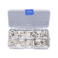 thumbnail image 1 of 200pcs Butt Wire Connector Copper Tinned Splice Crimp Terminal Sleeve Bare Terminals Crimping Connectors Kit, 1 of 9