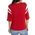 thumbnail image 2 of Women's Scarlet Nebraska Huskers Abigail Jersey T-Shirt, 2 of 2