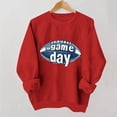 thumbnail image 2 of Xdegoge Game Day Sweatshirt Women Vantage Football Printed Pullover Casual Loose Long Sleeve Crewneck Top Fashion Football Fan Gear, 2 of 6