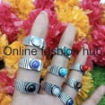 thumbnail image 1 of Coral & Mix Gemstone 925 Sterling Silver Plated Handmade 100pcs Ring, 1 of 1