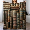 thumbnail image 3 of nygtbtfer Blanket Throw , , Book Themed Fleece Blanket, Literary Books Book Lovers Old Fashion Microfiber Fuzzy Blanket, 3 of 6
