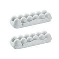 thumbnail image 1 of 2Pcs 12 Grids Refrigerator Shatterproof Egg Box Egg Storage Box Duck Egg Tray Box(Grey), 1 of 9