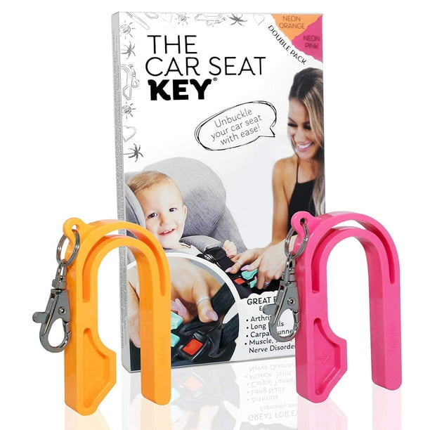 The Car Seat Key By Namra Made In Usa 2 Pack Neon Orange Pink Com - Baby Car Seat Made In Usa