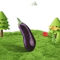 thumbnail image 5 of Big 30 Inch Purple Eggplant Plush Pillow Simulation Vegetable Stuffed Toy Soft Cute Long Body Doll Girls Birthday Bedroom Decor, 5 of 6