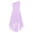 thumbnail image 2 of Alvivi Flower Girl One Shoulder Bridesmaid Dress Junior Sleeveless Rhinestones Chiffon Wedding Party Dresses Lavender 10, 2 of 5