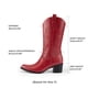 thumbnail image 2 of Botas de Mujer DREAM PAIRS con Punta Cuadrada Bordadas en Rojo Talle 9.5, 2 of 7