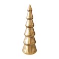 thumbnail image 1 of Árbol de Navidad artificial de madera, pequeña estatua de árbol de Navidad de mesa, decoración del hogar mini Oro 11x11x34cm, 1 of 9