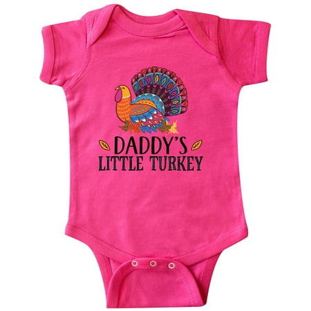 

Inktastic Thanksgiving Daddy Little Turkey Gift Baby Boy or Baby Girl Bodysuit