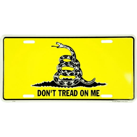 Hangtime Don't Tread on Me 6x12 License Plate