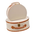 thumbnail image 4 of Abbracc 2 Pieces Storage Box Cosmetic Case Storage Travel Vintage Desktop Lockable beige, 4 of 9