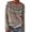 310#Khaki, variant on Fair Isle Knitted Sweater Casual Vintage Boho Long Sleeve Crewneck Lightweight Pullover Top for Fall Winter Dark Gray 2XL