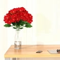 thumbnail image 6 of 1 Bunch Artificial Hydrangea Bouquet, Real touch Fake Flower for Home Table Centerpiece, Wedding Decor Festival Bouquet, Uv Resistant Silk Plant (Green), 6 of 9