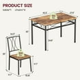 Garvee 5Piece Dining Room Table Set Kitchen Table for 4, Wooden Kitchen Table and Chair Set for