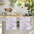 thumbnail image 4 of Purple White Floral Kitchen Towels Set of 1, Spring Botanical Leaves Farmhouse Absorbent Dish Towels for Kitchen, Microfiber Hand Towel, Quick Drying Tea Towel for Cleaning Decorative Dishcloths, 4 of 7