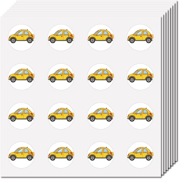 128Pcs Car Planner Stickers Helmet Sticker Decals Self-Adhesive Waterproof Sticker Round Dot Cartoon Decal Bulk Stickers for DIY Scrapbooking Craft Calendar Water Bottles Laptop Guitar 2.5cm