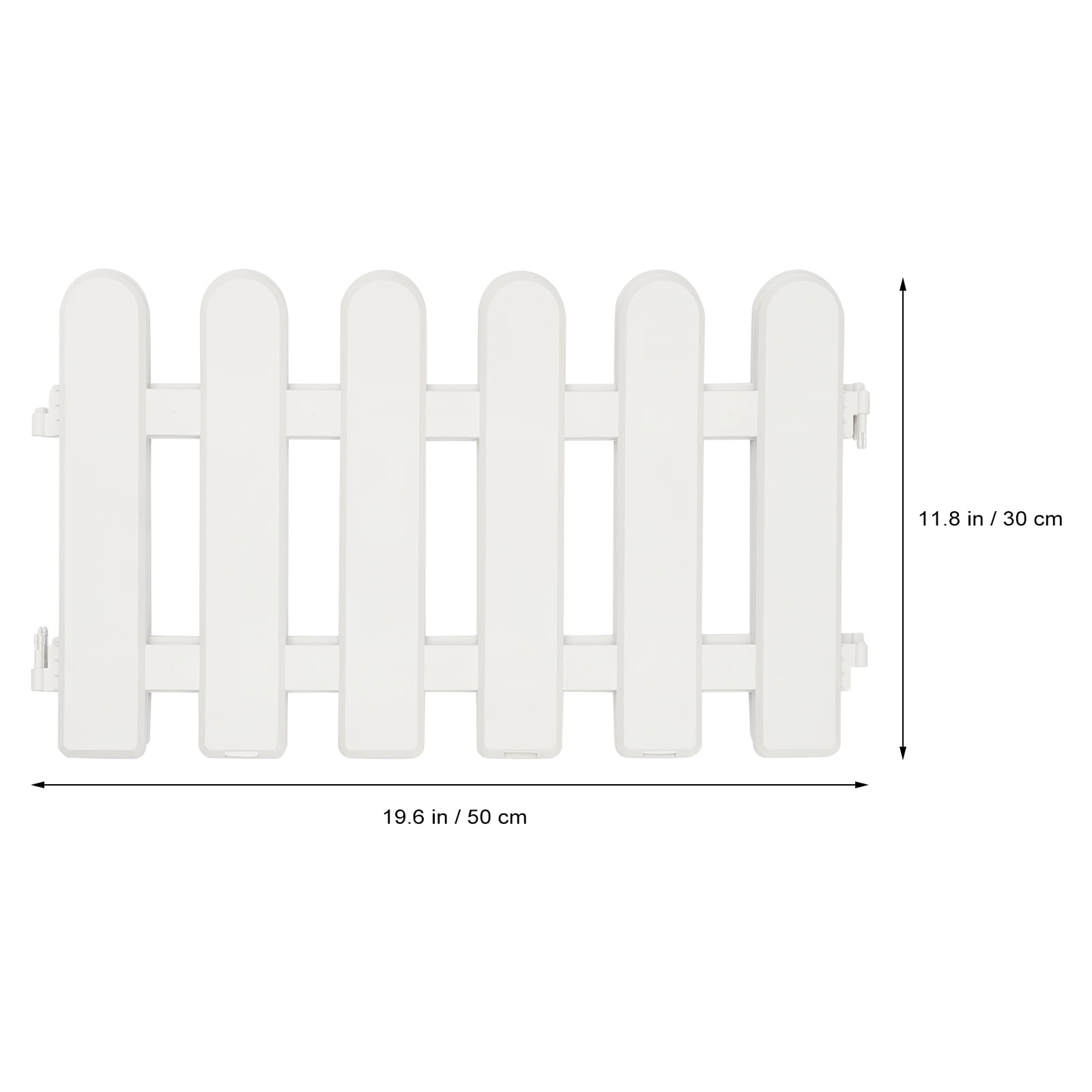 NICERIO 2Pcs White Plastic Garden Fence Decorative Courtyard Landscape Edging Weather Resistant