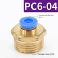 thumbnail image 5 of 10pcs 4mm-16mm Copper Pneumatic Air Connector Adapter M5 1/8" 1/4" 3/8" 1/2" PC Air Pipe Precise Thread Connector Hose Fittings, 5 of 12