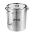 thumbnail image 4 of Tomshoo 750ml Stainless Steel Pot Portable Water Mug Cup with Lid and Foldable Handle Outdoor Camping Cooking Picnic, 4 of 6
