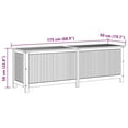 thumbnail image 3 of vidaXL Patio Storage Box Cushion and Blanket Outdoor Garden Solid Wood Acacia, 3 of 10