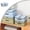 Blue, variant on Storage Boxes with Lid Cotton Linen Fabric Storage Bins Organizer Container Decorative Collapsible Washable Shelf Baskets Leather Handles for Home Bedroom Closet