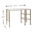 thumbnail image 5 of Southern Enterprises Metal-Glass Writing Desk in Gold, 5 of 5