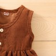 thumbnail image 3 of Vedolay Little Girls Dress Lace Pom poms Tutu Dress for Girls Flower Girl Tulle Dresses Birthday Wedding Party Clothes,Brown 12-18 Months, 3 of 5
