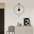 thumbnail image 3 of Miumaeov Metal Large Wall Clock Decorative Modern Living Room Silent Clock 20inchs Black, 3 of 9