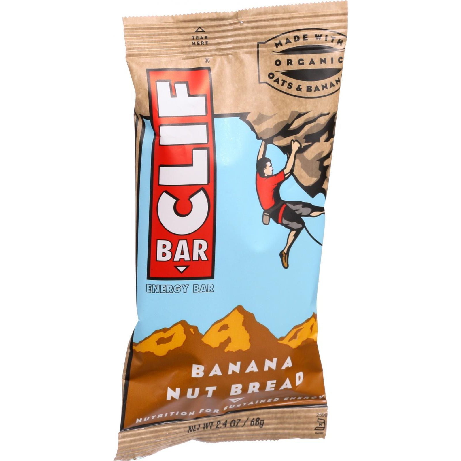 Clif Bar Organic Energy Bar Banana Nut Bread Case of 12 2.4 oz