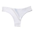 thumbnail image 3 of Scyoekwg Womens Thongs Thong Solid Color Breathable Bikini Underwear T-back Ladies Panties Low Waisted Hipster Panties Fashion Briefs Pack of 3(White,XL), 3 of 3