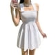 thumbnail image 2 of Txlixc Vestido Sin Mangas Sin Espalda Para Mujer, Estampado De Flores Plisado Vendajes De Amarre Verano Casual Corte Suelto Corto De Una Pieza Txlixc  Moda, 2 of 9
