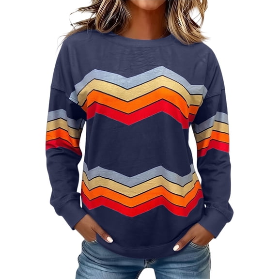 Long Sleeve Tops for Women Crewneck Oversized Long Sleeve Lightweight Pullover Sweatshirt Tops Summer Tops