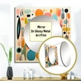 thumbnail image 3 of Designart "Playful Patterns Mid Century Pink Delight II" Mid-century Square Mirror For Wall Decor - Large Pink Square Mirror Printed Wall Decor - Mid-Century Square Living Room Mirror, 3 of 5