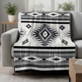 thumbnail image 2 of Gray Boho Blanket Soft Cozy Warm Throw Blanket for Couch, Plush Fuzzy Flannel Fleece Blankets for Sofa, Southwestern Ethnic Aztec Retro Geometric Bed Blankets Lightweight Gifts for Women, 50"x60", 2 of 9
