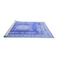 thumbnail image 2 of Ahgly Company Machine Washable Indoor Rectangle Medallion Blue Traditional Area Rugs, 7' x 9', 2 of 4