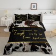 thumbnail image 2 of Erosebridal Cow Print Bedding Twin Comforter Set,Wild Animal Printed Down Comforter,Inspirational Words Decor,Reversible,Lightweight,2-Piece, 2 of 7