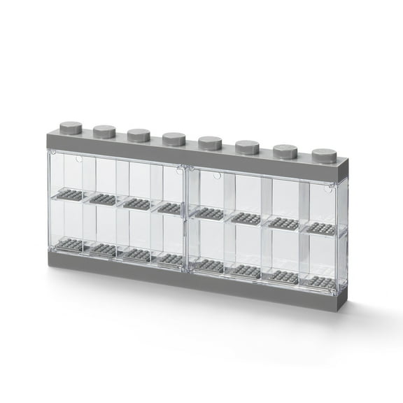 Room Copenhagen LEGO 16 Minifigure Large Display Case - Medium Stone Grey