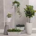 thumbnail image 3 of La Jolie Muse Flower Pots Outdoor Garden Planters, Indoor Plant Pots W/ Drainage Holes, Matte White (19 +22cm), 3 of 6